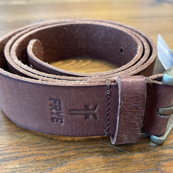 Frye | Genuine Leather 40” Belt | Brown | Full Grain 1.5” Wide - Picture 2 of 4